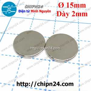 [KG1] Nam châm Tròn phi 15mm dày 2mm