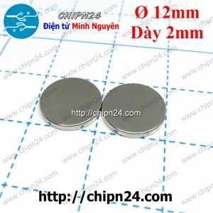 (K173) Nam châm Tròn phi 12mm dày 2mm