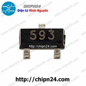 Transistor Dán FMMT593 (593) SOT-23 PNP 1A 100V (SMD)