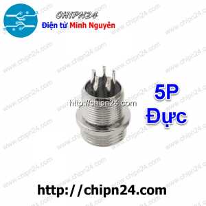 (F117) Jack GX12-5P Đực 15A 250V (Jack điện, tín hiệu, nối nguồn nhiều chân)