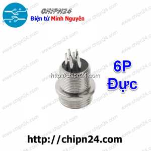 (F117) Jack GX12-6P Đực 15A 250V (Jack điện, tín hiệu, nối nguồn nhiều chân)