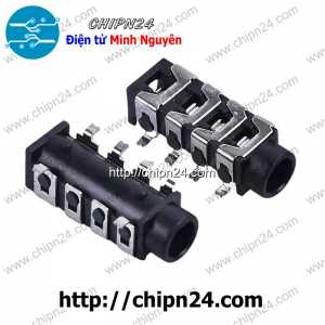 (F111.8) Jack Audio 3.5mm PJ-313 4 nấc SMD Dán (8P PJ313)