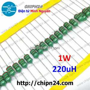 [10 cái] (K194) Cuộn cảm vạch 220uH 1W (DIP 0510 220uH)