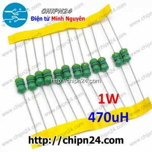 [10 cái] (K194) Cuộn cảm vạch 470uH 1W (DIP 0510 470uH)