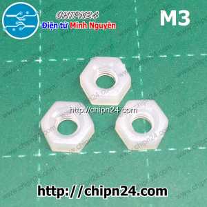 [25 con] Đai ốc nhựa M3