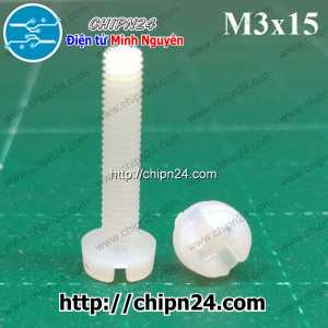 Vít nhựa M3 dài 18mm (Vít nhựa M3x18)