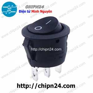 (F98.3) Công tắc Tròn 20MM Đen 3 Chân 2 vị trí (6A 250VAC) (CTTD3C)