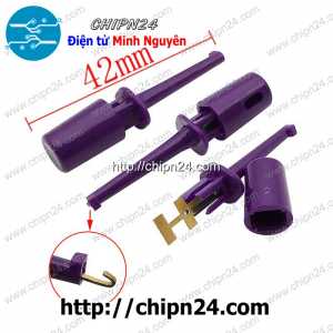 (F106) Móc Nhỏ Tím - Móc Kẹp Test Nguồn màu Tím loại nhỏ