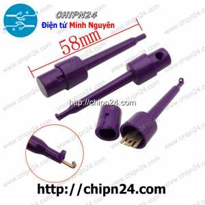 (F107) Móc Lớn Tím - Móc kẹp Test nguồn màu Tím loại Lớn