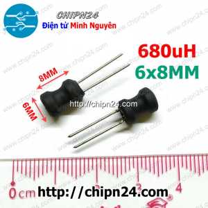 Cuộn cảm cắm 6x8mm 680uH (DIP 0608 680uH)
