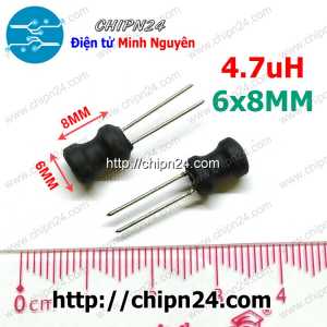 [KG1] Cuộn cảm cắm 6x8mm 4.7uH (DIP 0608 4.7uH)