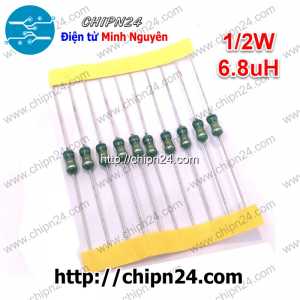 [10 cái] (K187) Cuộn cảm vạch 6.8uH 1/2W (DIP 0410 6.8uH)