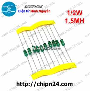 [10 cái] Cuộn cảm vạch 1.5MH 1/2W (DIP 0410 1.5MH)