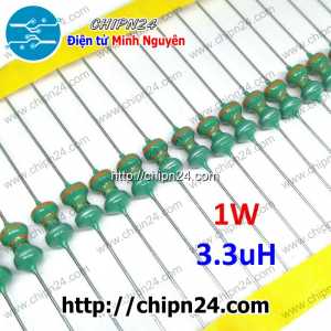 [10 cái] () Cuộn cảm vạch 3.3uH 1W (DIP 0510 3.3uH)