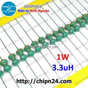 [10 cái] (K192) Cuộn cảm vạch 3.3uH 1W (DIP 0510 3.3uH)
