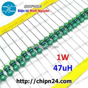 [10 cái] Cuộn cảm vạch 47uH 1W (DIP 0510 47uH)