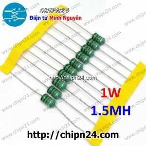 [10 cái] Cuộn cảm vạch 1.5MH 1W (DIP 0510 1.5MH)