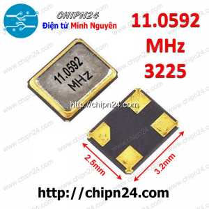 (K359) Thạch anh Dán 3225 11.0592M (4 chân 3.2x2.5mm 11.0592MHz)