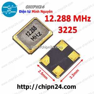 (K359) Thạch anh Dán 3225 12.288M (4 chân 3.2x2.5mm 12.288MHz)