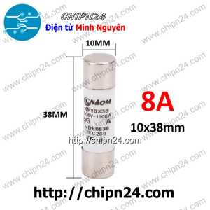(K433) Cầu chì Sứ RT18 8A 250VAC (10x38mm)