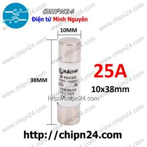 (K435) Cầu chì Sứ RT18 25A 250VAC (10x38mm)