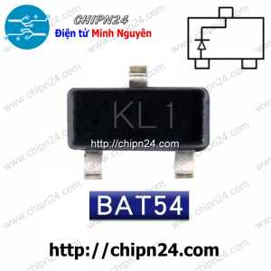 [10 con] Diode Dán BAT54 (KL1) SOT-23 (SMD) (200mA 30V Schottky Barrier Diode)