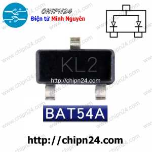 [25 con] Diode Dán BAT54A (KL2) SOT-23 (SMD) (200mA 30V Schottky Barrier Diode) (BAT54)