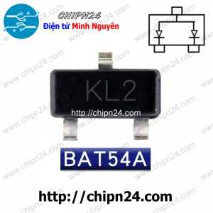 [25 con] (KX) Diode Dán BAT54A (KL2) SOT-23 (SMD) (200mA 30V Schottky Barrier Diode) (BAT54)