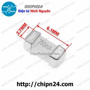 (G30) Cầu chì 1808 0.75A (750mA)