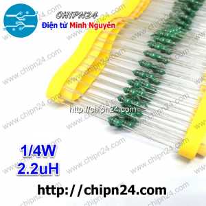 [10 cái] () Cuộn cảm vạch 2.2uH 1/4W (DIP 0307 2.2uH)