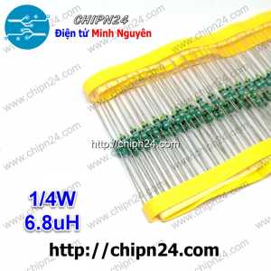 [10 cái] Cuộn cảm vạch 6.8uH 1/4W (DIP 0307 6.8uH)