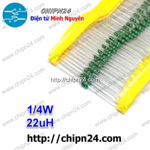 [10 cái] Cuộn cảm vạch 22uH 1/4W (DIP 0307 22uH)