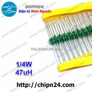 [10 cái] () Cuộn cảm vạch 47uH 1/4W (DIP 0307 47uH)