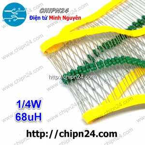 [10 cái] () Cuộn cảm vạch 68uH 1/4W (DIP 0307 68uH)