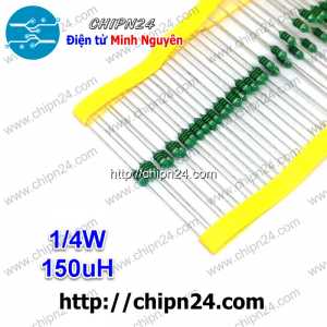 [10 cái] () Cuộn cảm vạch 150uH 1/4W (DIP 0307 150uH)