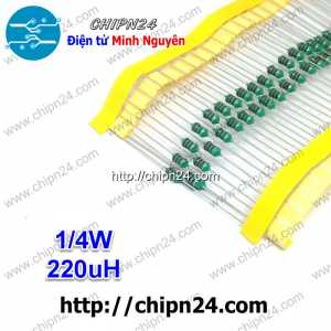 [10 cái] () Cuộn cảm vạch 220uH 1/4W (DIP 0307 220uH)