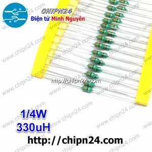 [10 cái] () Cuộn cảm vạch 330uH 1/4W (DIP 0307 330uH)