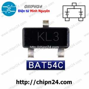 [25 con] (G9.1) Diode Schottky Dán BAT54C (KL3) SOT-23 200mA 30V