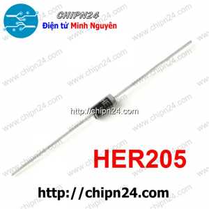 [10 con] (K469) Diode HER205 DIP 2A 400V [Diode xung]