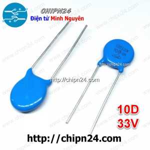 (K279) Tụ chống sét Varistor 10D 33V 10D330K (Đường kính 10mm)