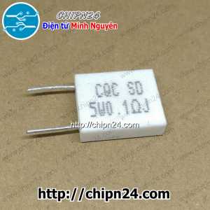 (F323) Điện Trở Sứ 0.1R 5W Loại Đứng