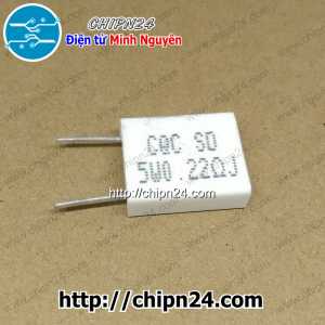 (F324) Điện Trở Sứ 0.22R 5W Loại Đứng