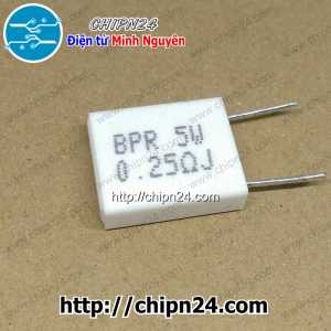 (F323) Điện Trở Sứ 0.25R 5W Loại Đứng