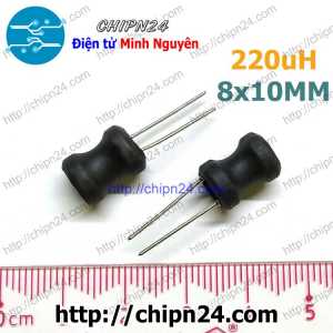 (K229) Cuộn cảm cắm 8x10mm 220uH (DIP 0810 220uH)