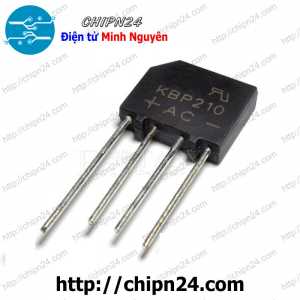 (K459) Cầu Diode KBP210 2A 1000V (2A dẹt)