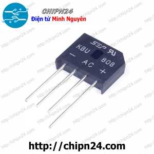 (F56) Cầu Diode KBU808 8A 800V (8A dẹt)
