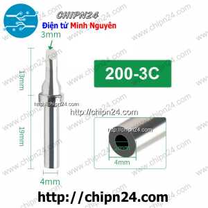 (K22) Đầu Mũi Hàn 200-3C Vát