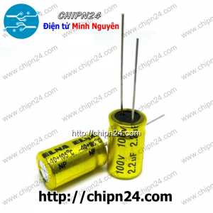 (F222) Tụ điện không phân cực Dọc 2.2uF 100V 10x17mm phân tần bảo vệ loa treble ELNA