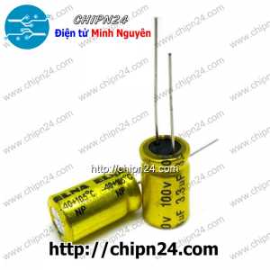 (F222) Tụ điện không phân cực Dọc 3.3uF 100V 10x17mm phân tần bảo vệ loa treble ELNA