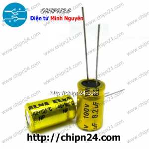 (F222) Tụ điện không phân cực Dọc 8.2uF 100V 10x17mm phân tần bảo vệ loa treble ELNA